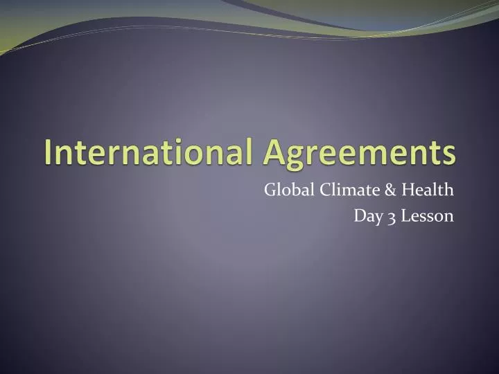 international agreements
