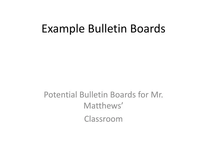 example bulletin boards