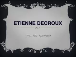 Etienne decroux