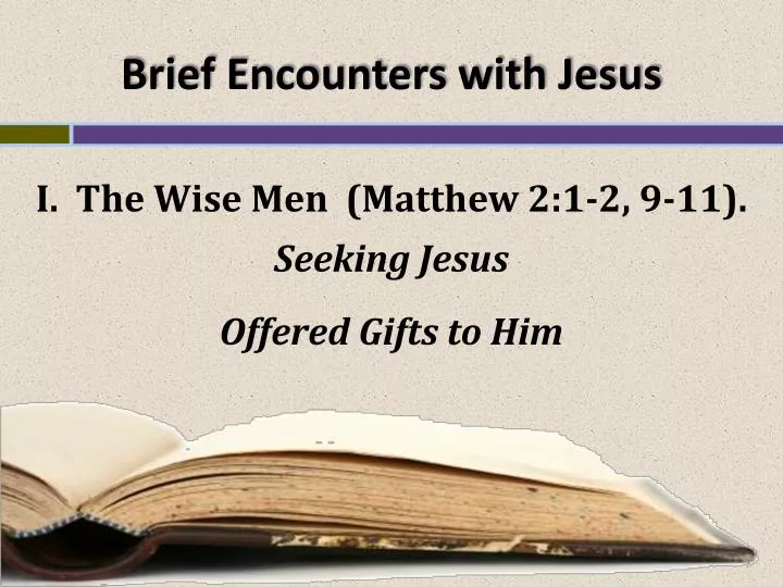 brief encounters with jesus