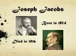 Joseph Jacobs - slide 1