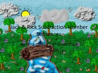 Jack &amp; Rick Subtraction Number Sentences