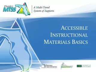 accessible instructional materials basics