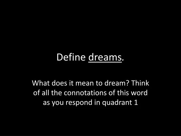 define dreams