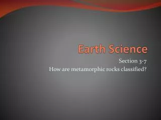 earth science