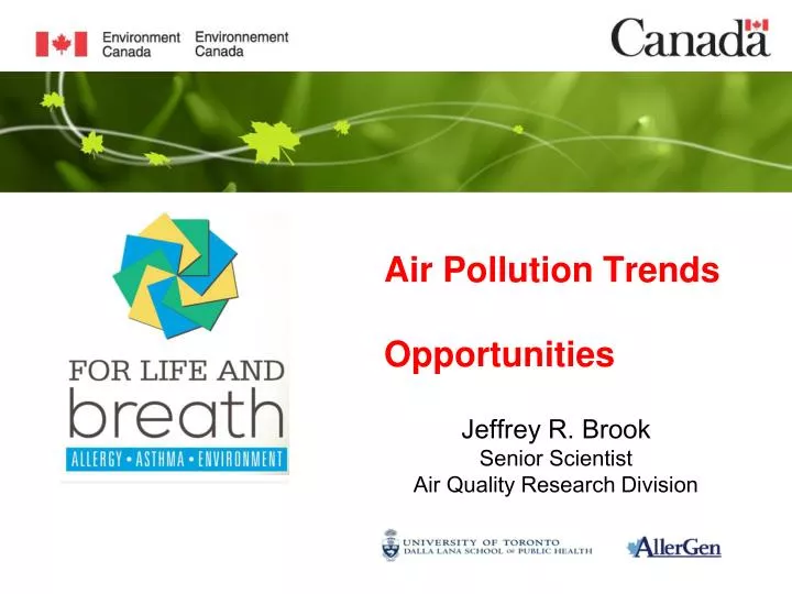 air pollution trends opportunities