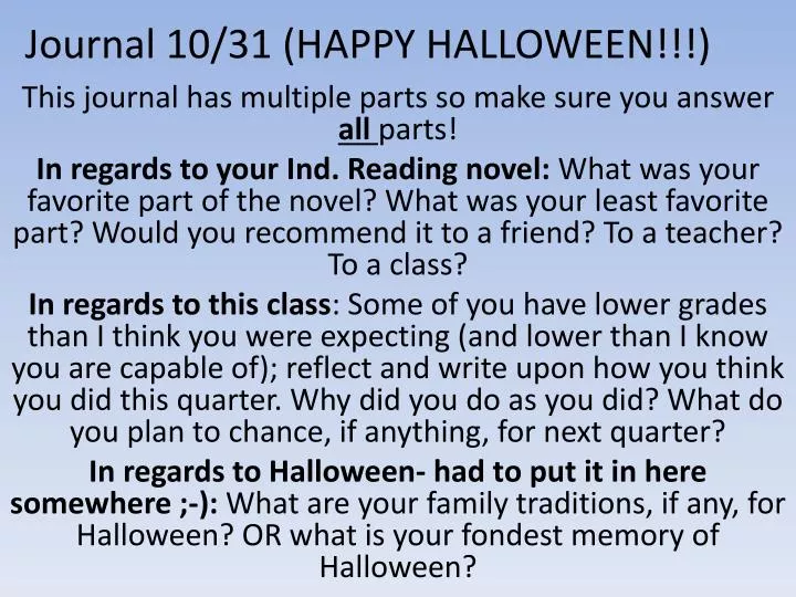journal 10 31 happy halloween