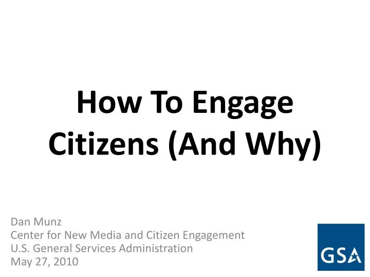 how to engage citizens and why