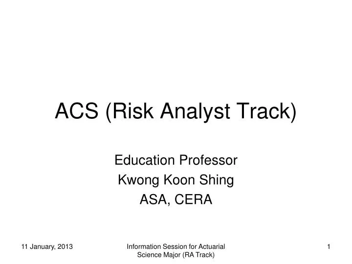 acs risk analyst track