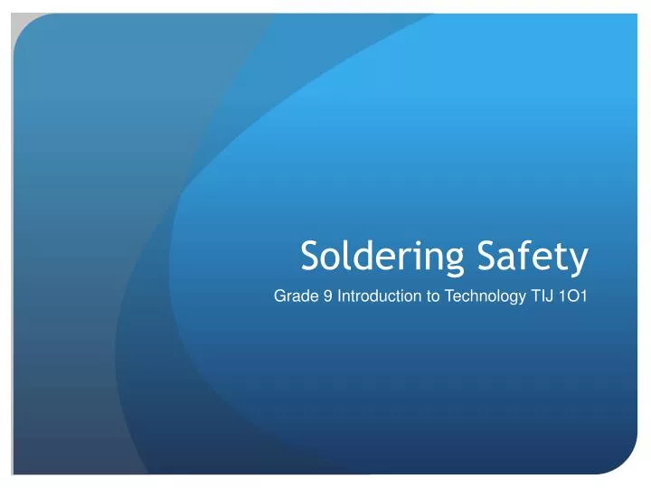 soldering safety