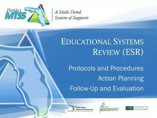 Educational Systems Review (ESR)