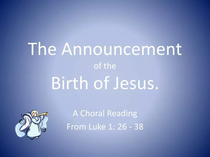 the announcement of the birth of jesus