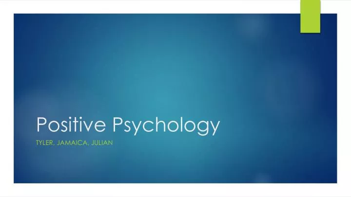 positive psychology