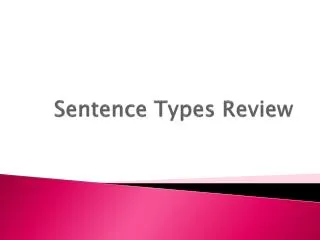 Sentence Types Review