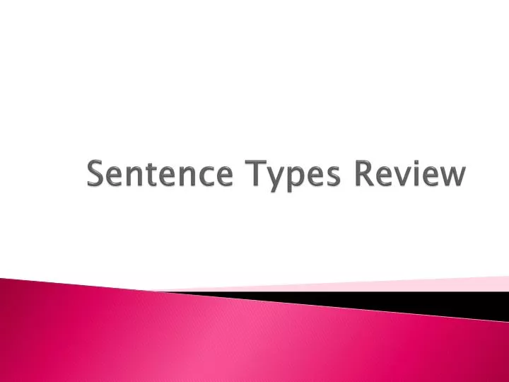 sentence types review