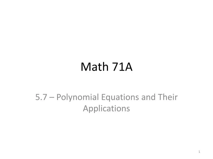 math 71a