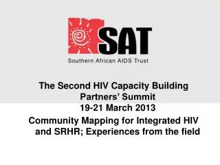 Community Mapping for Integrated HIV and SRHR; Experiences from the field