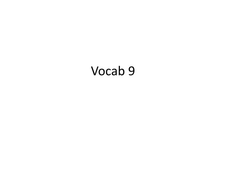 vocab 9