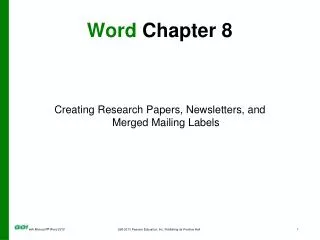 Word Chapter 8