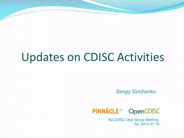 updates on cdisc activities