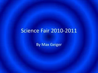 Science Fair 2010-2011