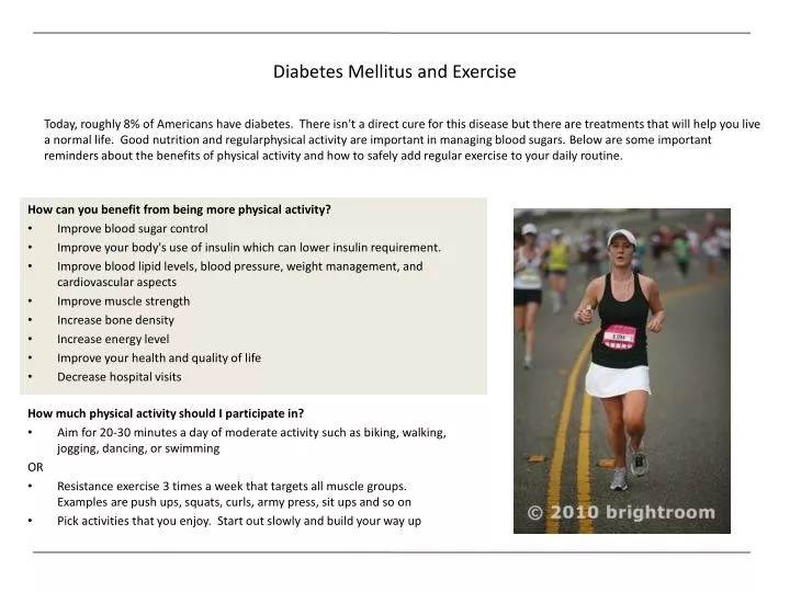 diabetes mellitus and exercise