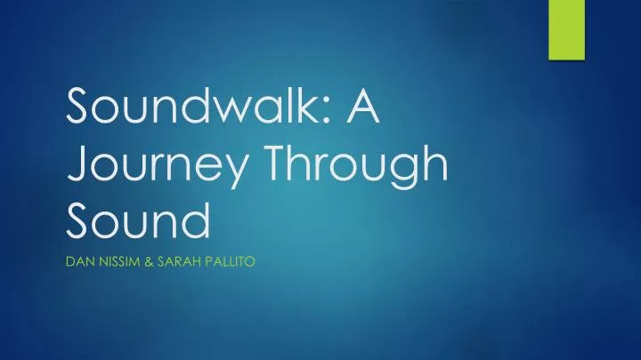 soundwalk a journey through sound