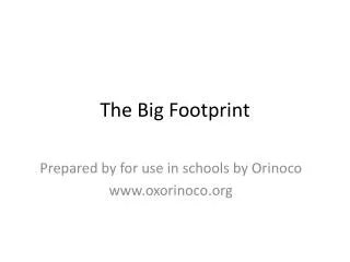 The Big Footprint