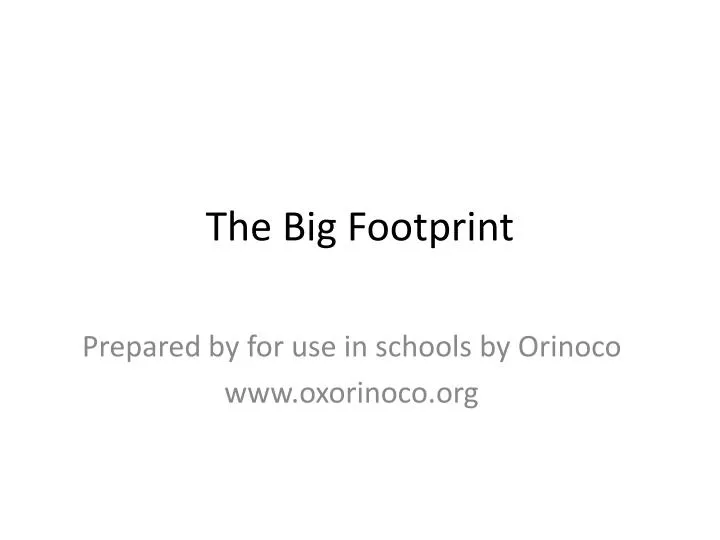 the big footprint