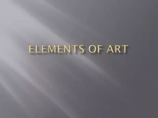 elements of art