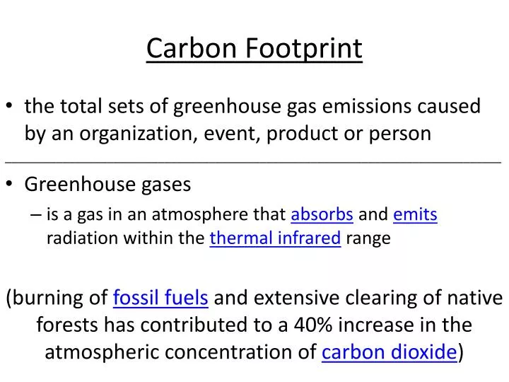 carbon footprint