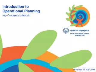 Introduction to Operational Planning