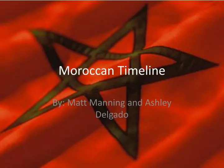 moroccan timeline