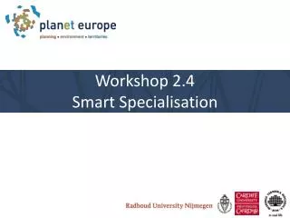 Workshop 2.4 Smart Specialisation