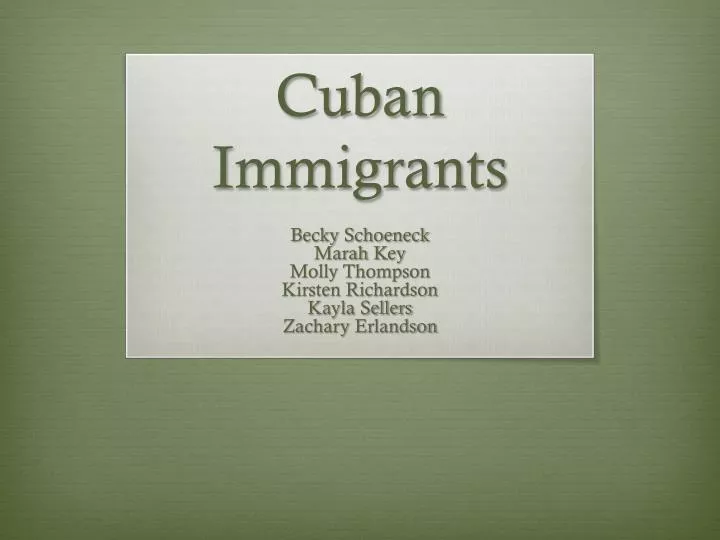 cuban immigrants