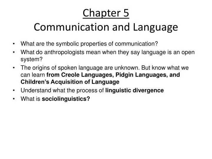 chapter 5 communication and language