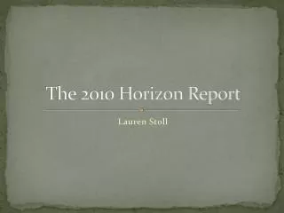 the 2010 horizon report