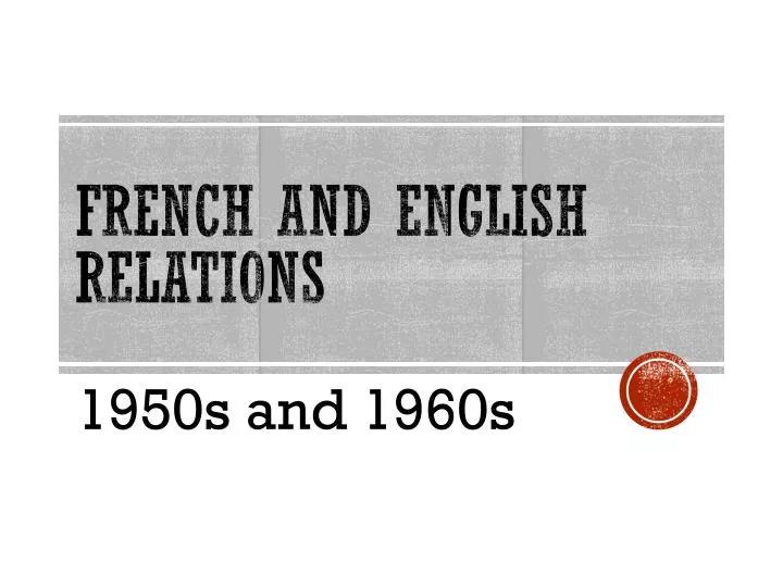 french and english relations