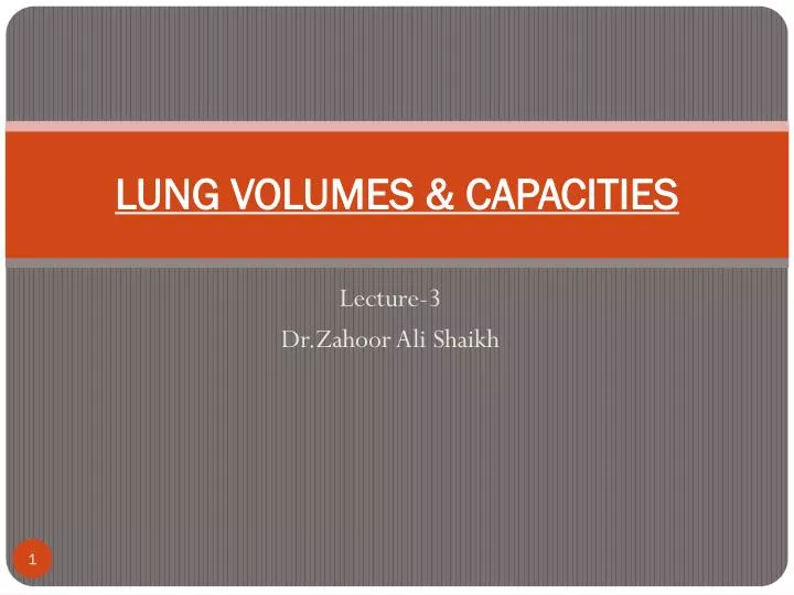 lung volumes capacities