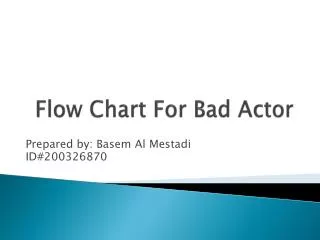 flow chart for bad actor