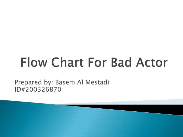 flow chart for bad actor