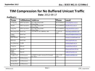 TIM Compression for No Buffered Unicast Traffic