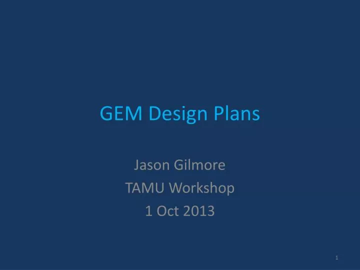 gem design plans
