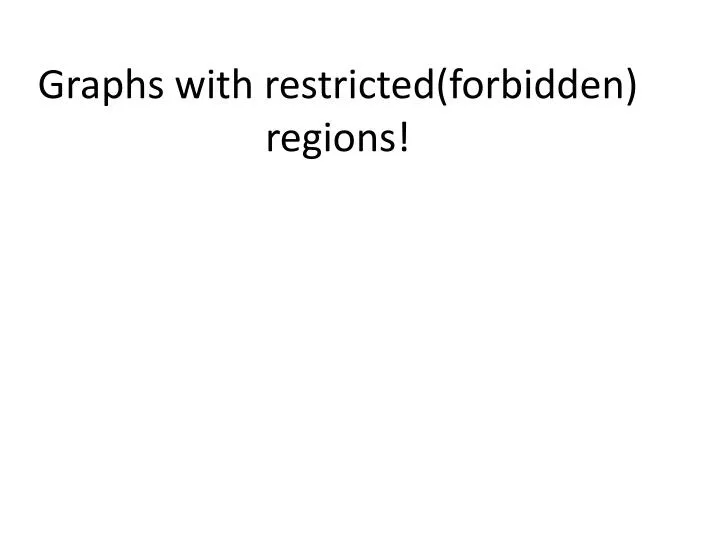 graphs with restricted forbidden regions