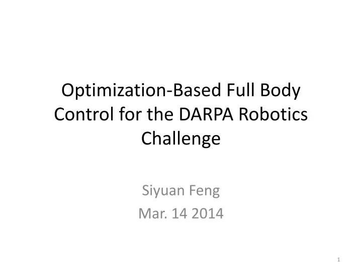 optimization based full body control for the darpa robotics challenge