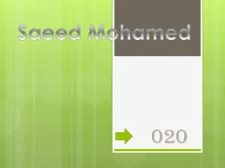 Saeed Mohamed