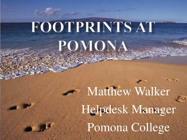 footprints at pomona