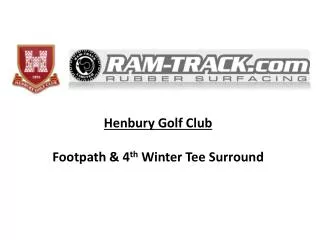 Henbury Golf Club Footpath &amp; 4 th Winter Tee Surround