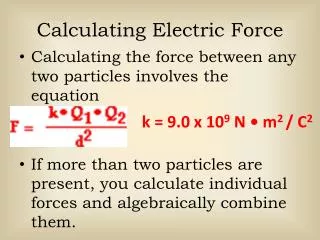 Calculating Electric Force