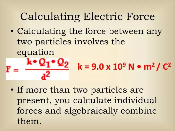 calculating electric force